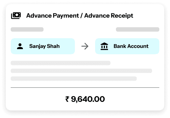 advance payment receipt